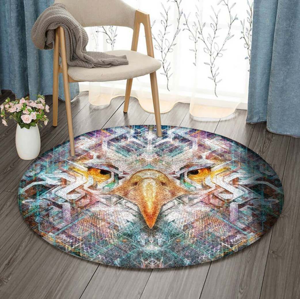 Eagle Round Rug Carpet Bedroom Livingroom Home Decor