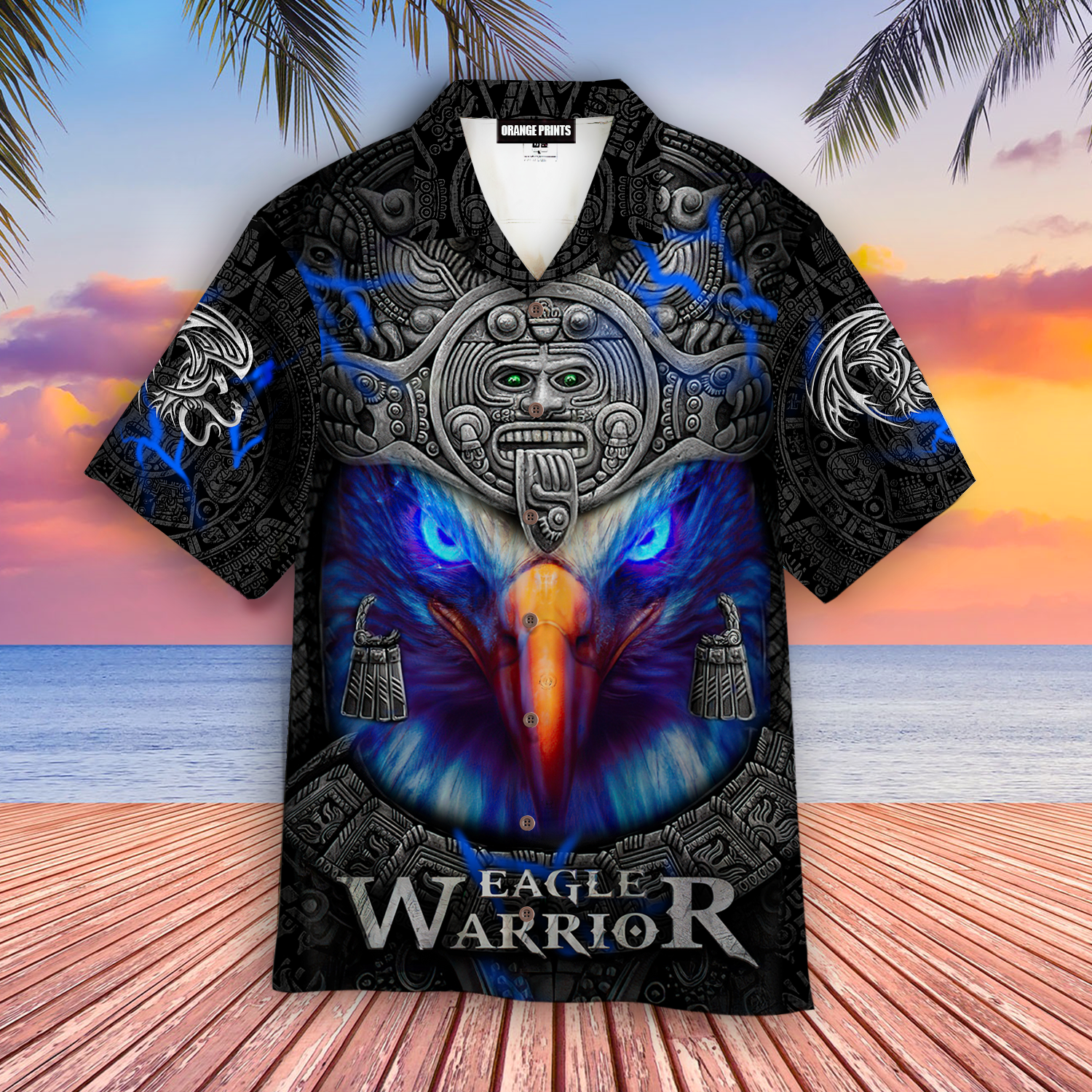 Eagle Warior Aztec Hawaiian Shirt
