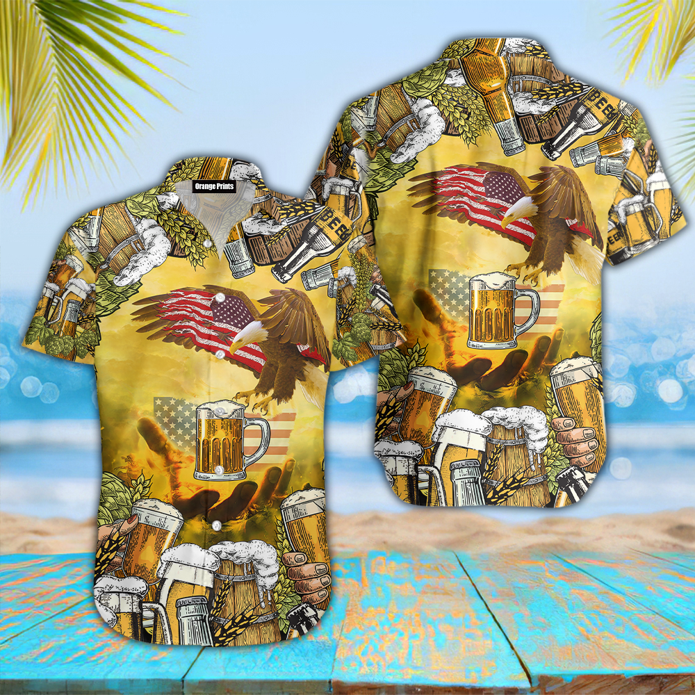 Eagles And Beer Hawaiian Shirt