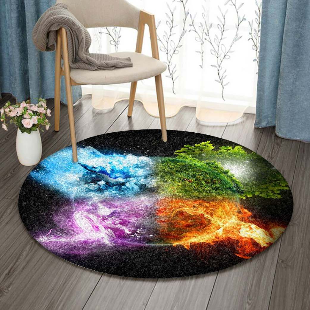 Earth Round Rug Carpet Bedroom Livingroom Home Decor