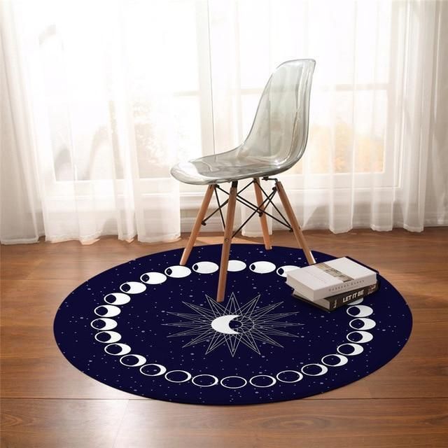 Eclipse Moon Round Rug Carpet Bedroom Livingroom Home Decor