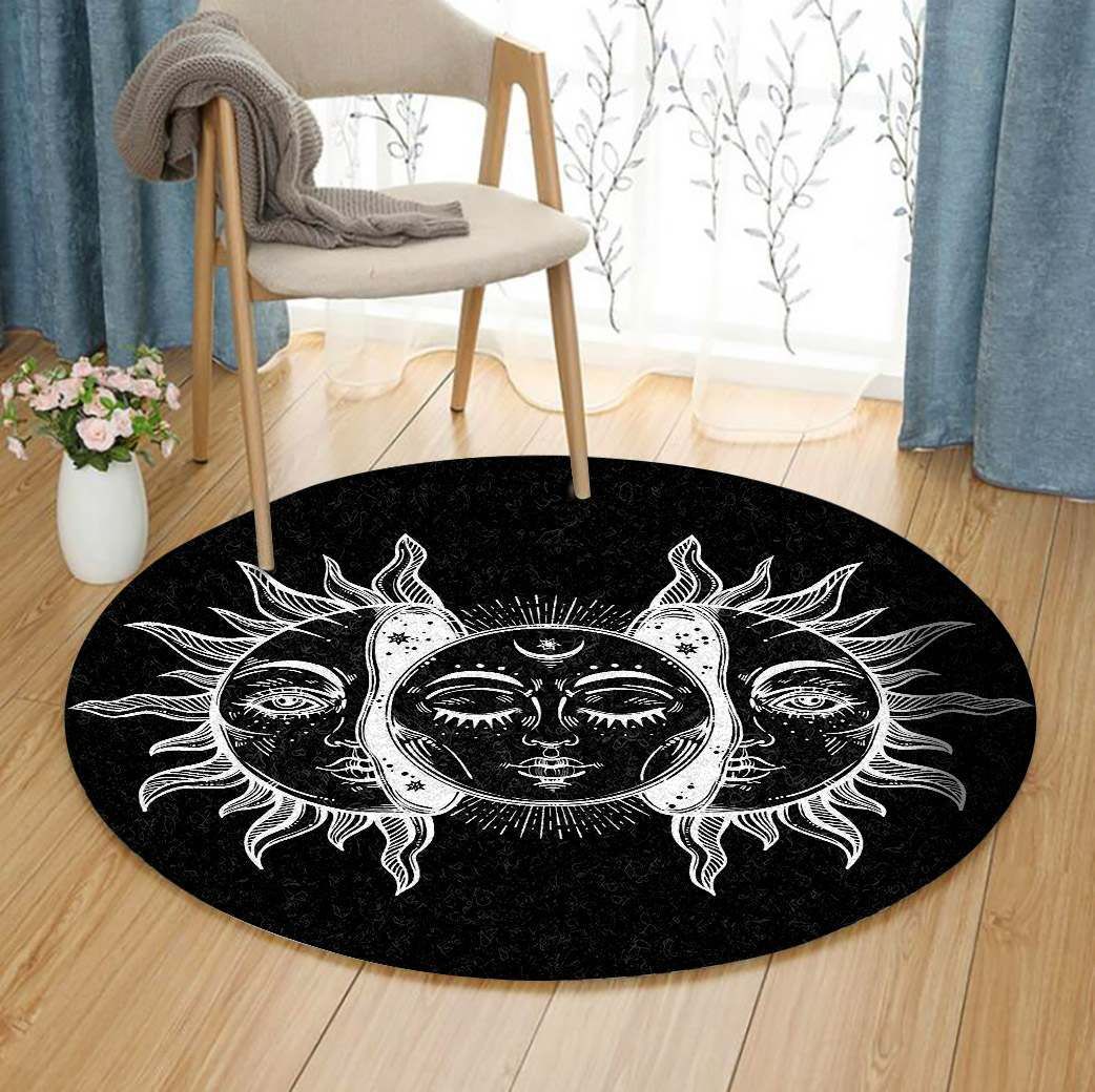 Eclipse Round Rug Carpet Bedroom Livingroom Home Decor