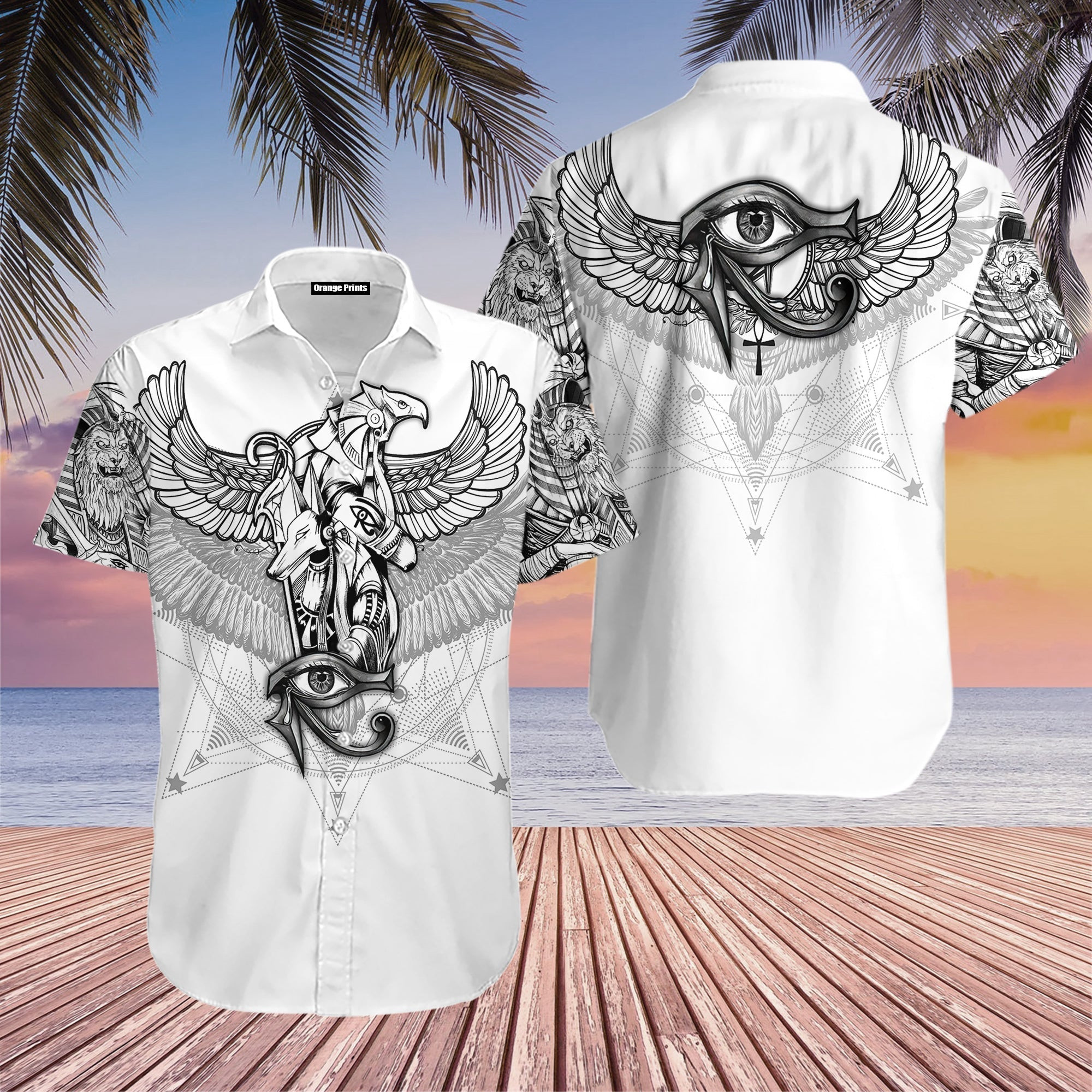 Egyptian Gods Ancient Tattoo Hawaiian Shirt