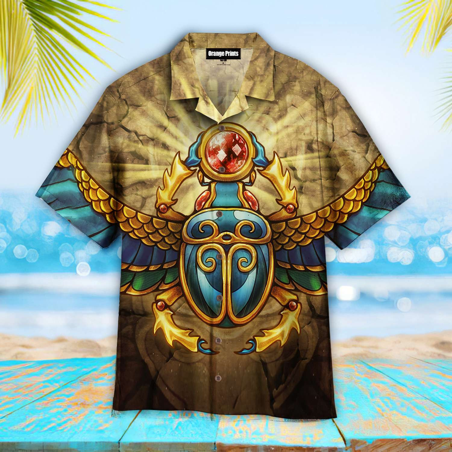 Egyptian Scarabs Hawaiian Shirt