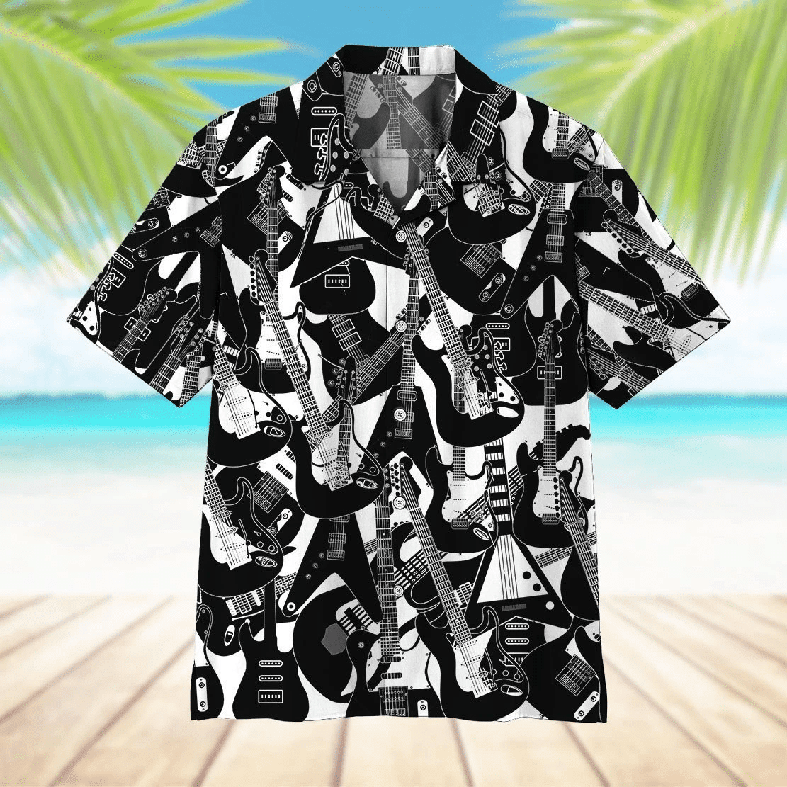 Electric Guitar Hawaiian Shirt