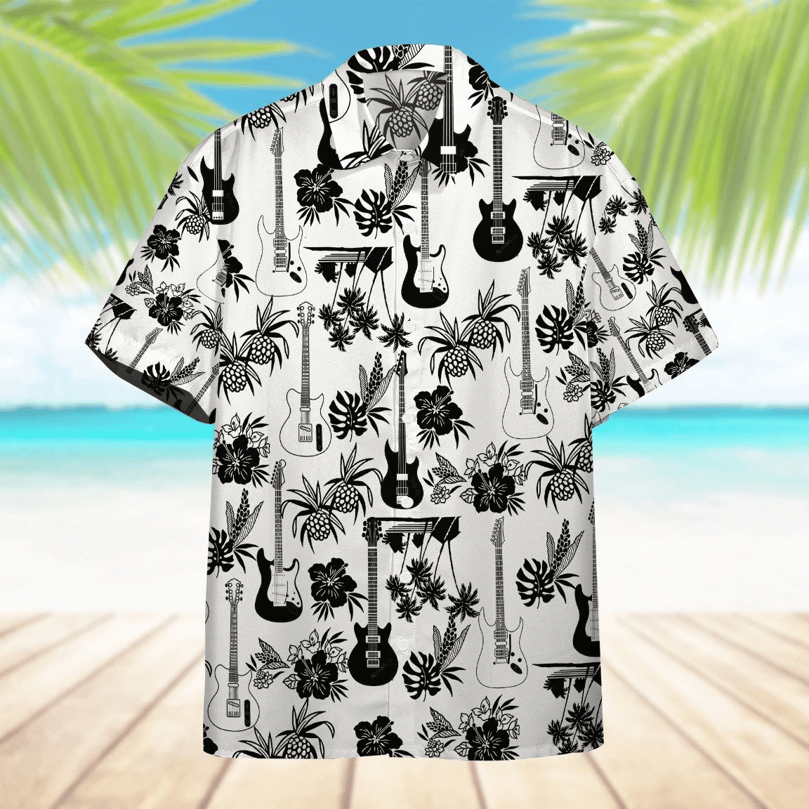 Electric Guitar Hawaiian Shirt