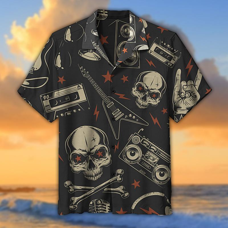Electric Guitar Hawaiian Shirt