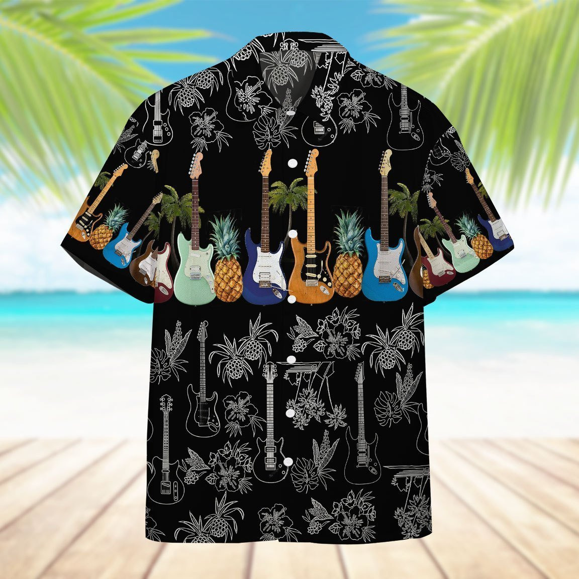 Electric Guitar Hawaiian Shirt