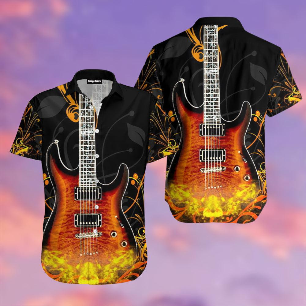 Electric Guitar Hawaiian Shirt