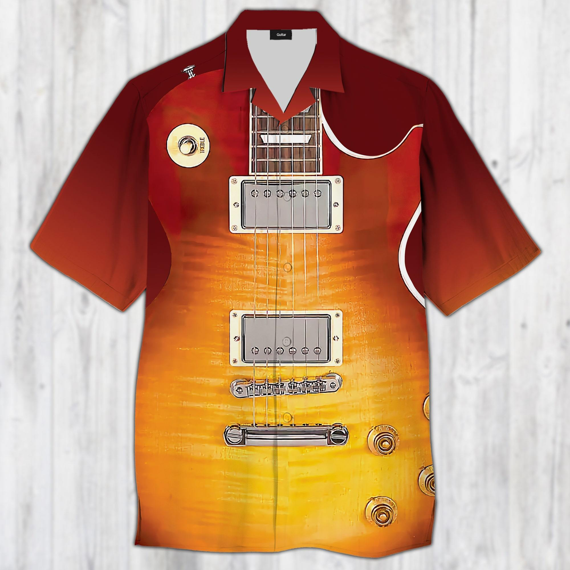 Electric Guitar Les Paul Hawaiian Shirt