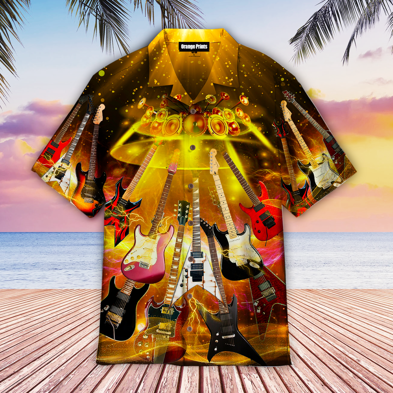 Electric Guitar Life With Music Hawaiian Shirt