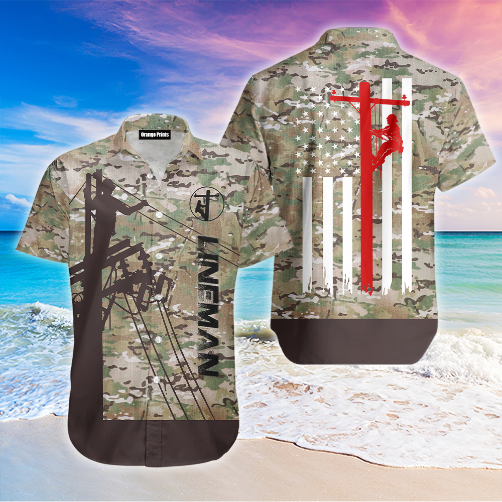 Electrician Lineman Hawaiian Shirt