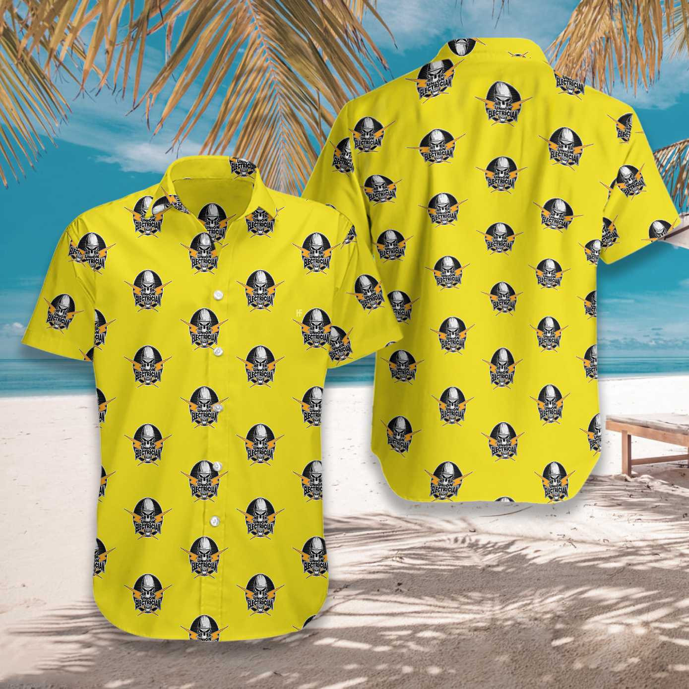 Electrician Proud Skull Hawaiian Shirt