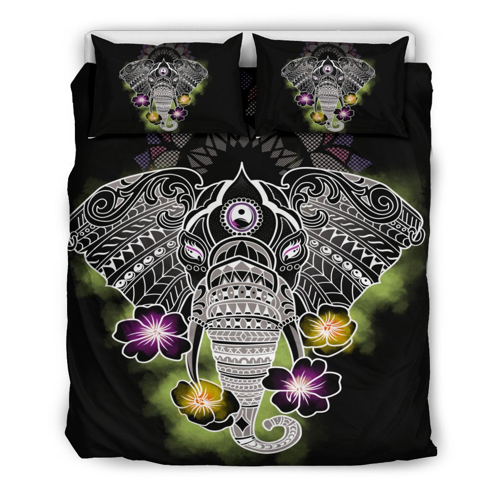 Elephant Art Bedding Set Duvet Cover Pillowcase - Image 3