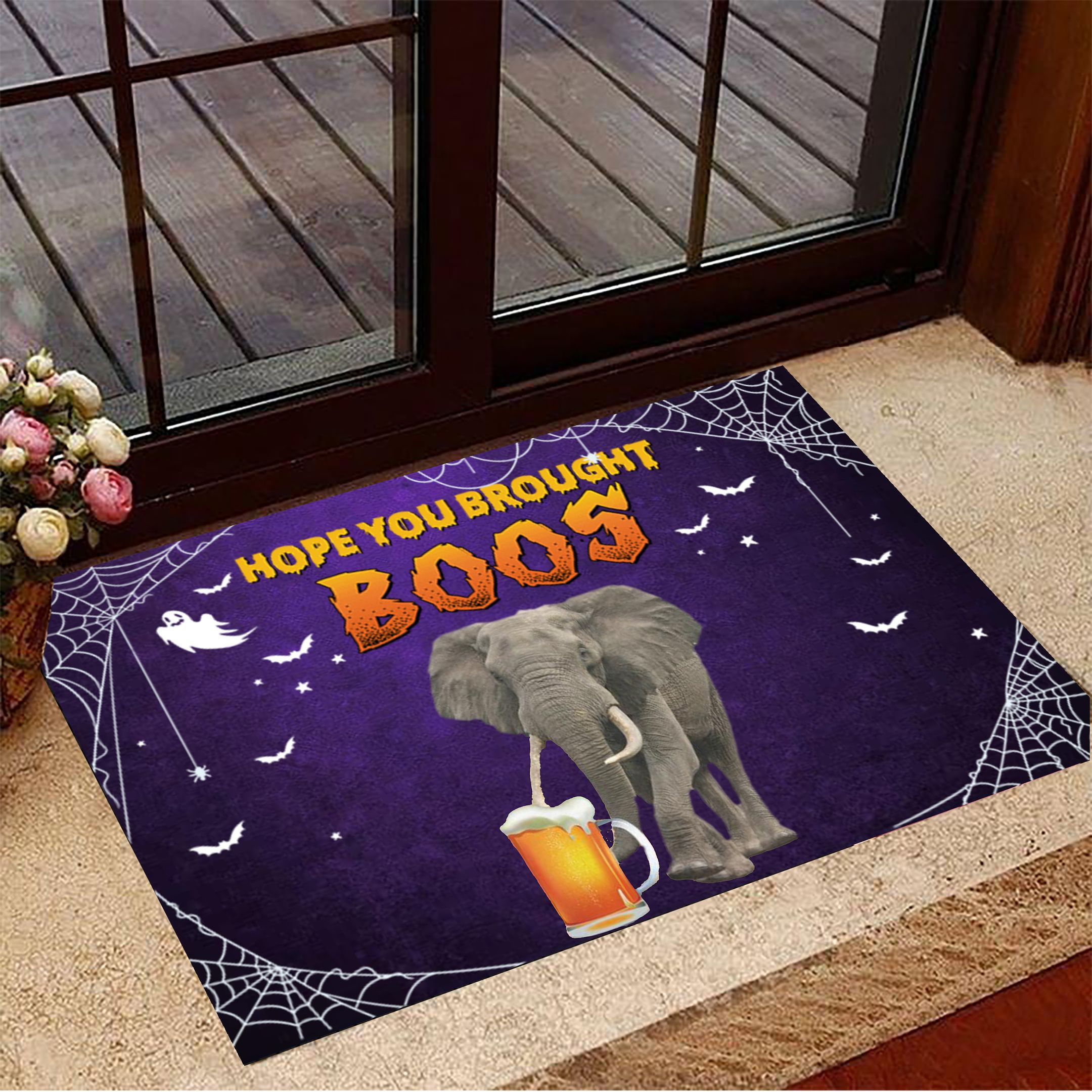 Elephant You Brought Boos Rubber Doormat Elephant Rubber Doormat Halloween Decor