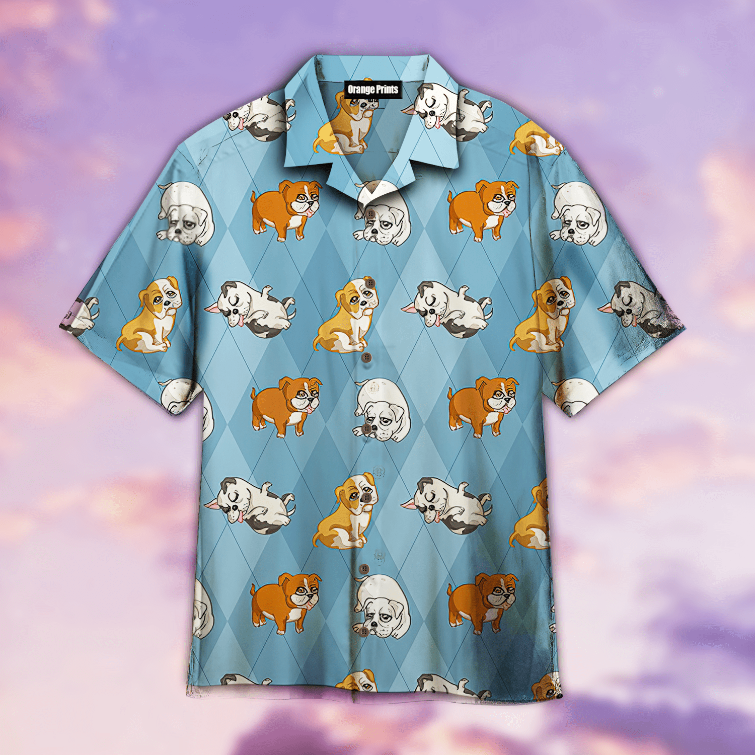 English Bulldog Hawaiian Shirt