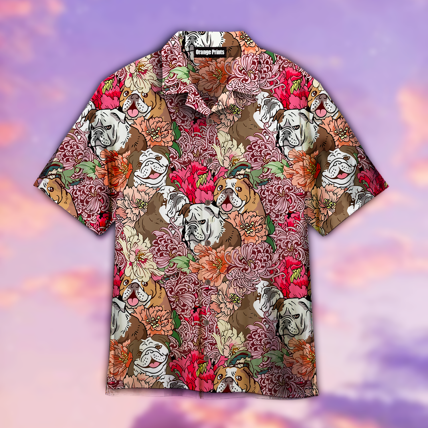 English Bulldog Hawaiian Shirt