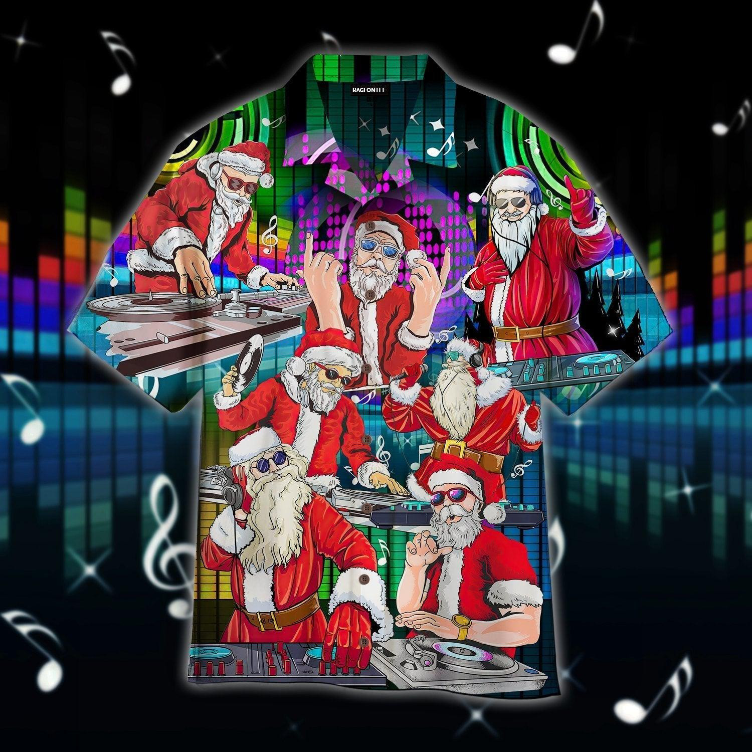 Enjoy Live Dj Music In Christmas ?n July Night Party Hawaiian Shirt
