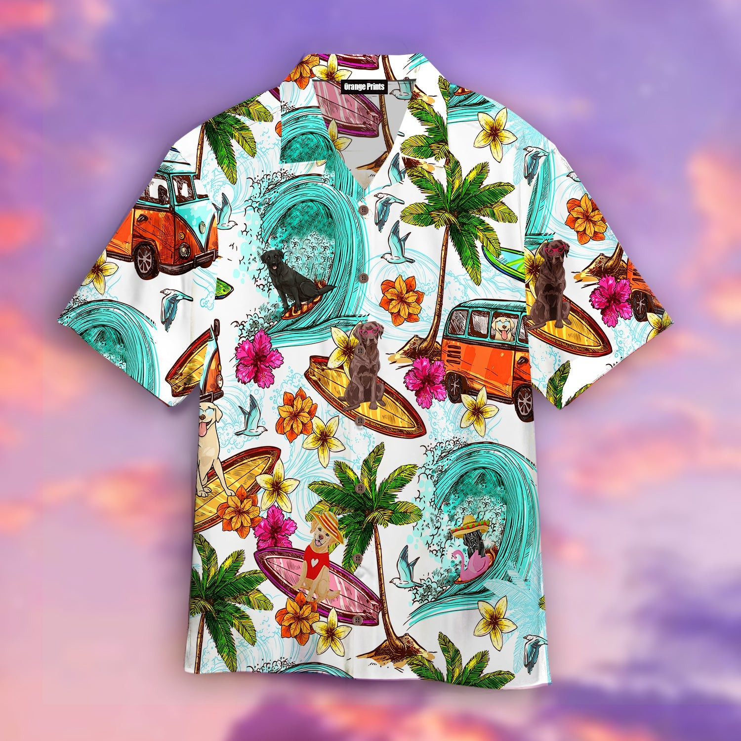 Enjoy Surfing With Labrador Retriever Dog Hawaiian Shirt