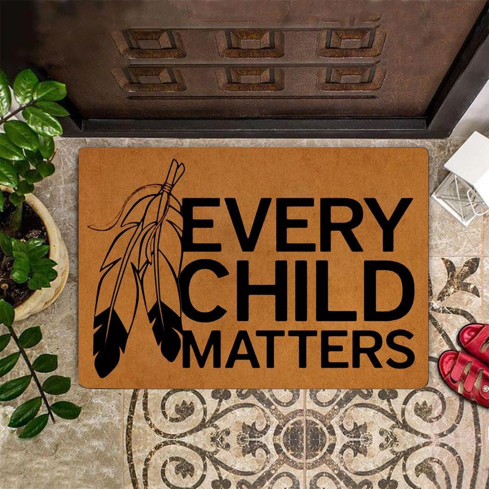 Every Child Matters Rubber Doormat Logo Honoring Canada Indigenous Residential School September 30