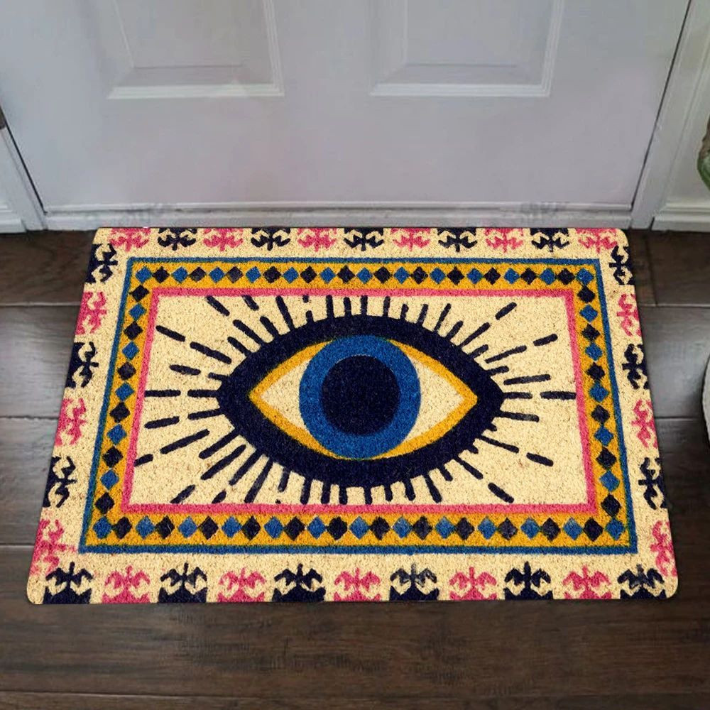Evil Eye Rubber Doormat Door Mat Outdoor Front Door Rug Practical Housewarming Gift Idea
