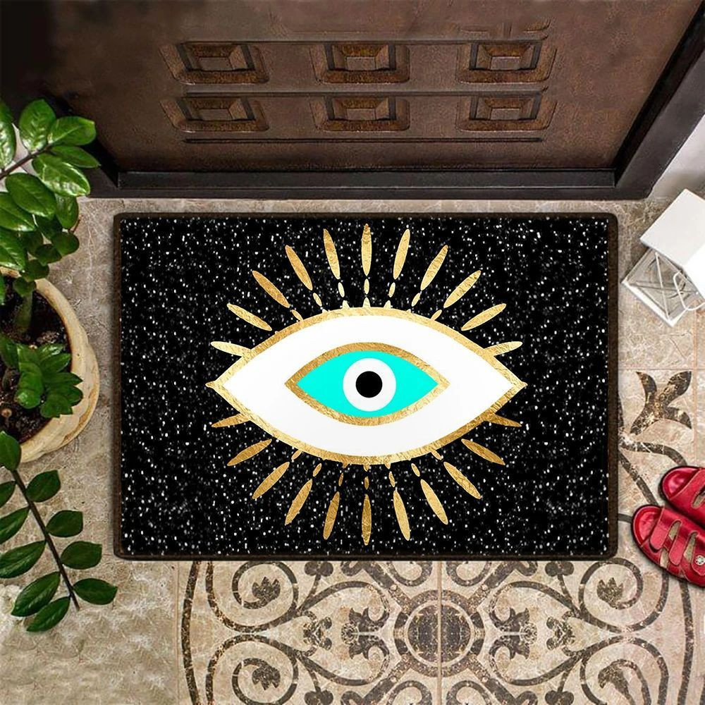 Evil Eye Rubber Doormat Front Door Rug Outdoor Indoor Hobby Lobby Door Mat Entrance Mat For Sale