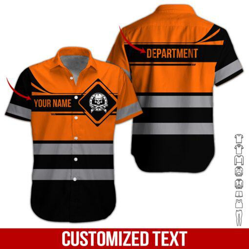 Excavator Personalized Hawaiian Shirt