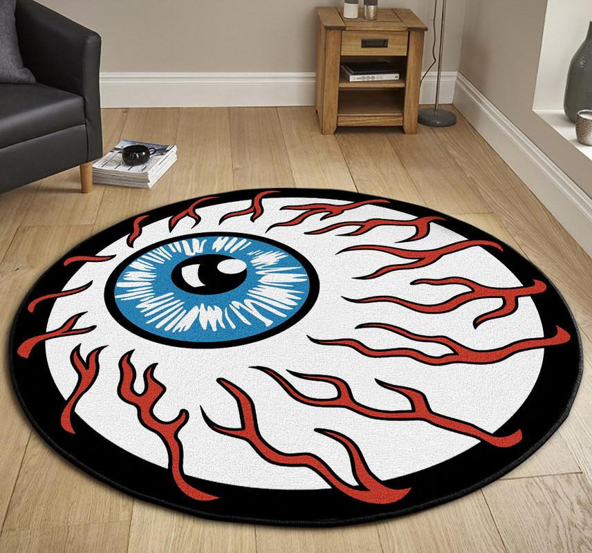 Eyeball Rat Fink Hot Rod Round Rug Carpet Bedroom Livingroom Home Decor - Image 3