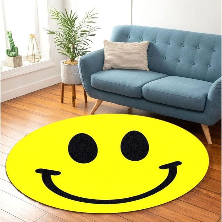 Face Smile Round Rug Carpet Bedroom Livingroom Home Decor
