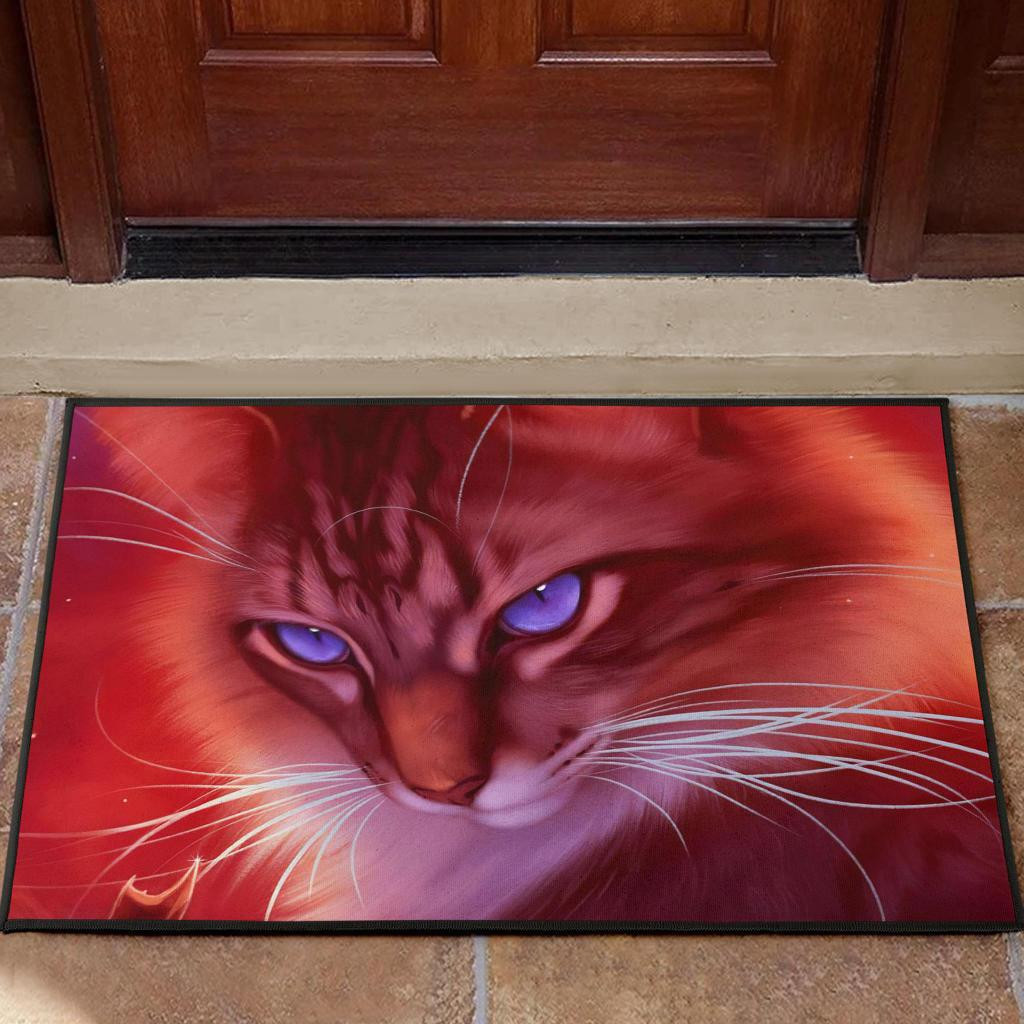 Fantasy Cat Digital Art Rubber Doormats