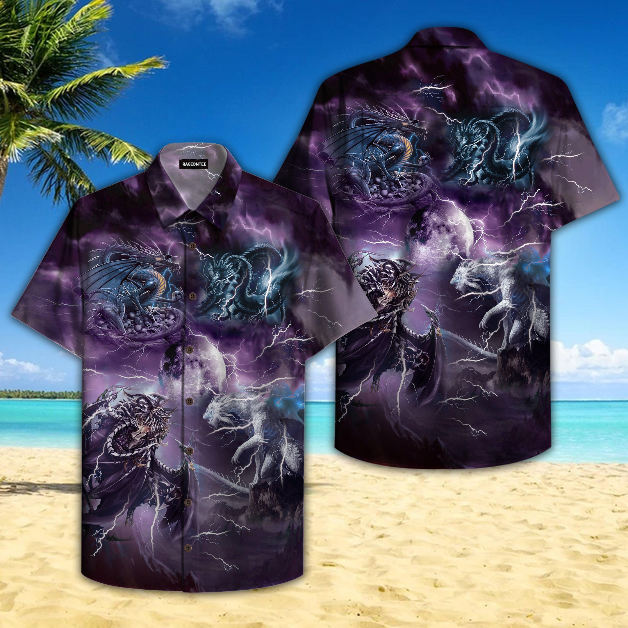 Fantasy Thunder Dragon Hawaiian Shirt