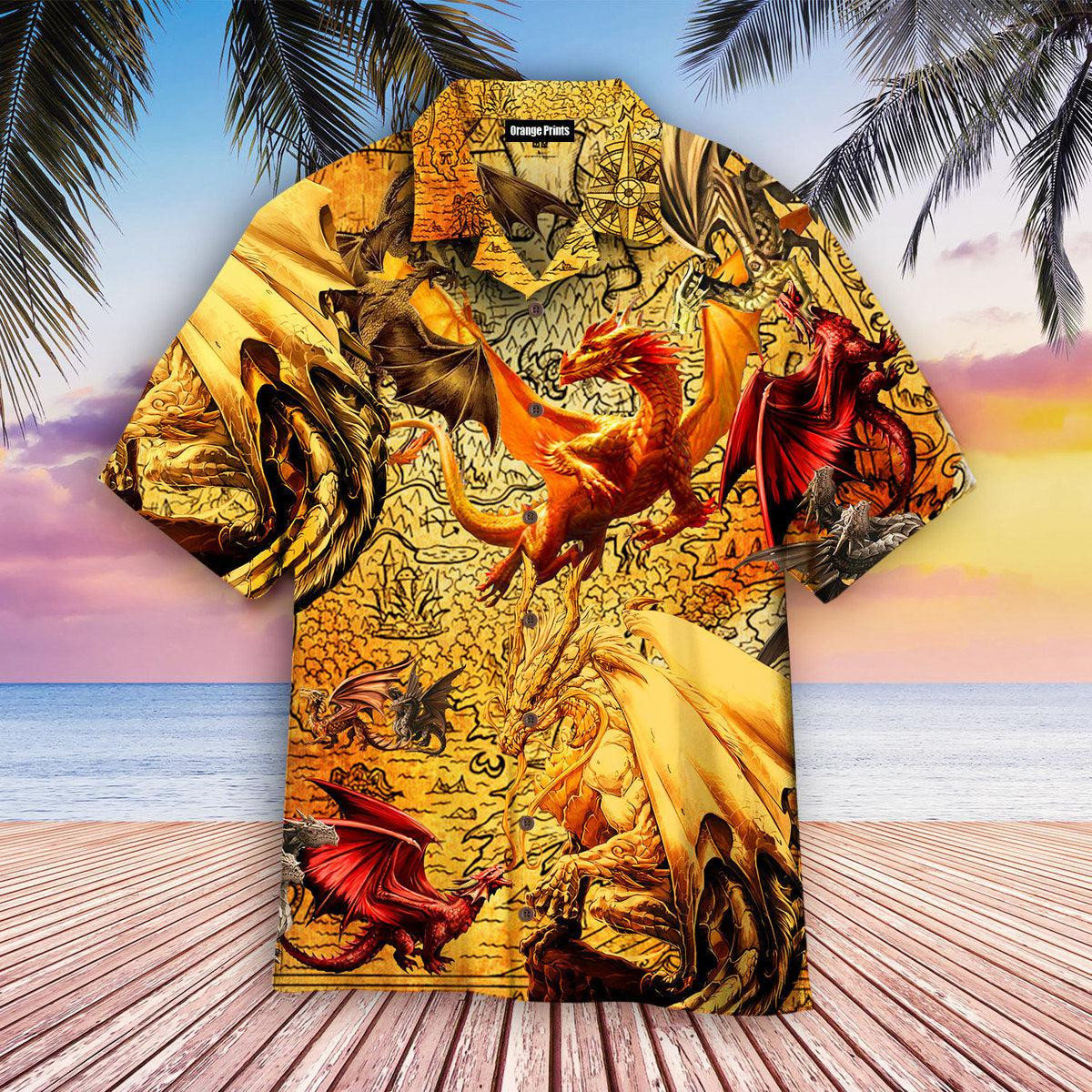 Fantasy World Dragon Hawaiian Shirt