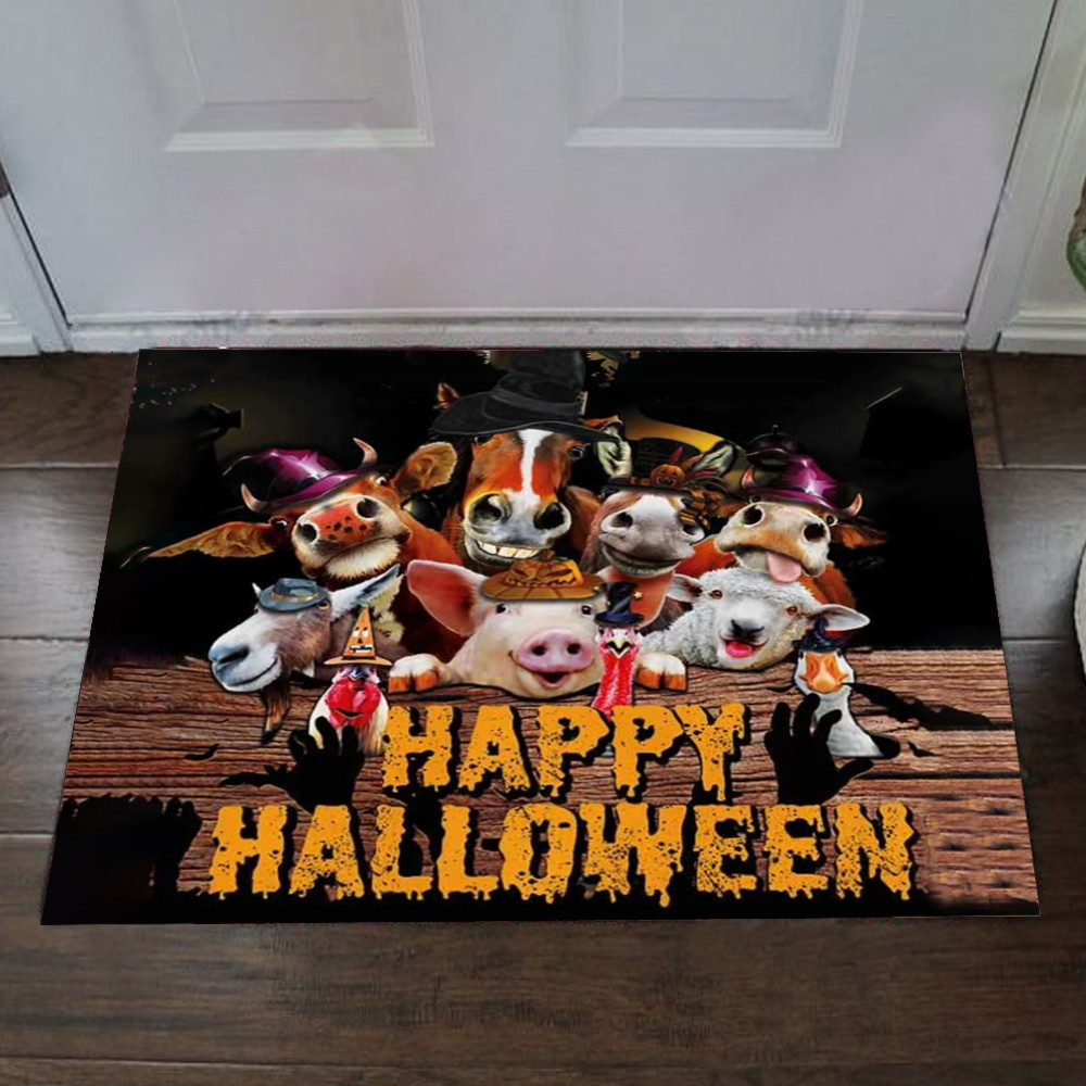 Farm Animal Halloween Rubber Doormat Funny Humor Best Door Mats Halloween Decoration