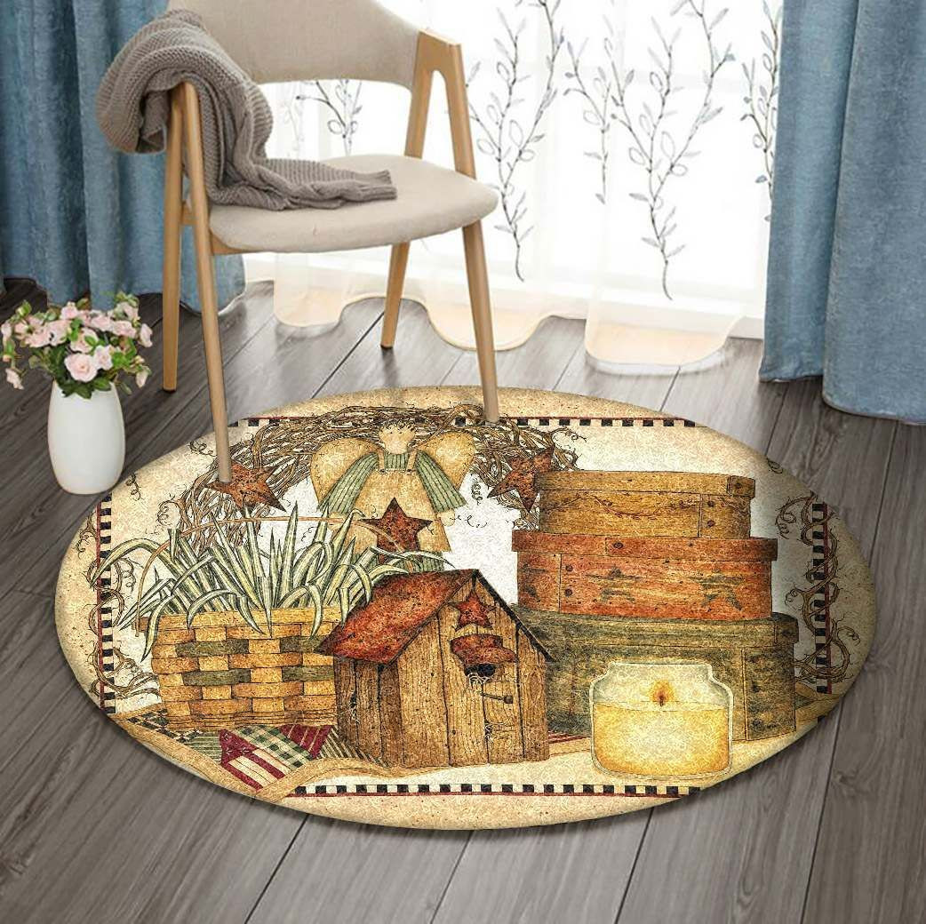 Farm Round Rug Carpet Bedroom Livingroom Home Decor