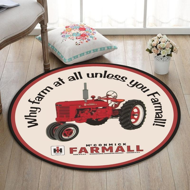 Farmall Round Rug Carpet Bedroom Livingroom Home Decor