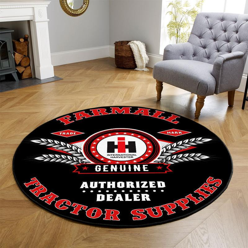 Farmall Tractor Living Room Round Rug Carpet Bedroom Livingroom Home Decor