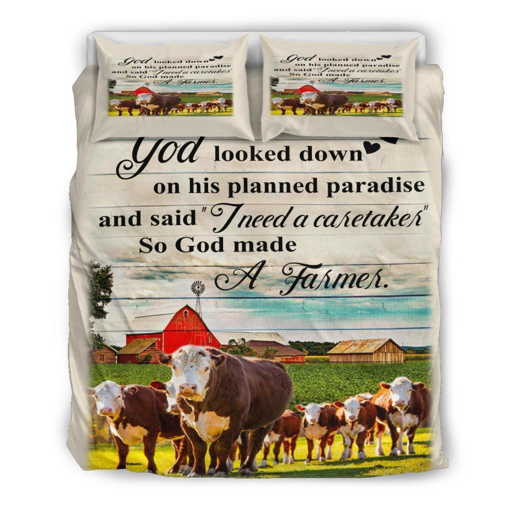 Farmer Bedding Set Duvet Cover Pillowcase - Image 3