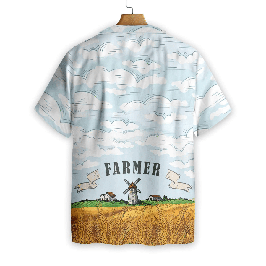 Farmer Wheat Field Hawaiian Shirt