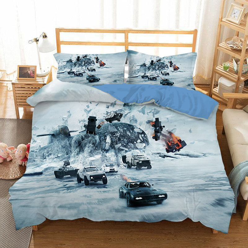 Fast & Furious #6 Duvet Cover Quilt Cover Pillowcase Bedding Set Bed Linen Home Bedroom Decor