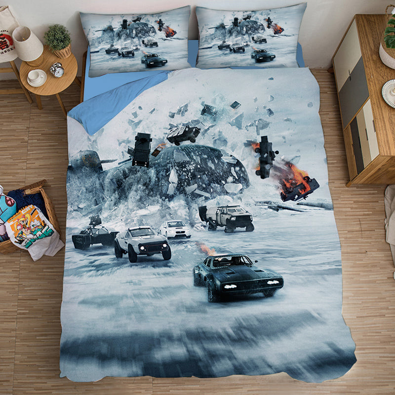 Fast & Furious #6 Duvet Cover Quilt Cover Pillowcase Bedding Set Bed Linen Home Bedroom Decor