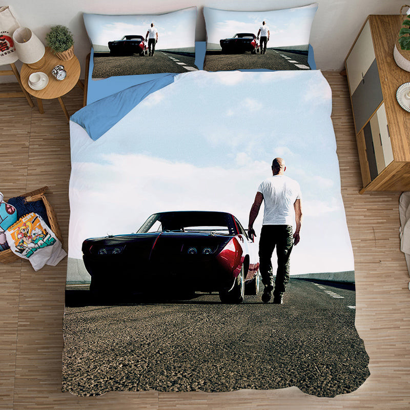 Fast & Furious #8 Duvet Cover Quilt Cover Pillowcase Bedding Set Bed Linen Home Bedroom Decor