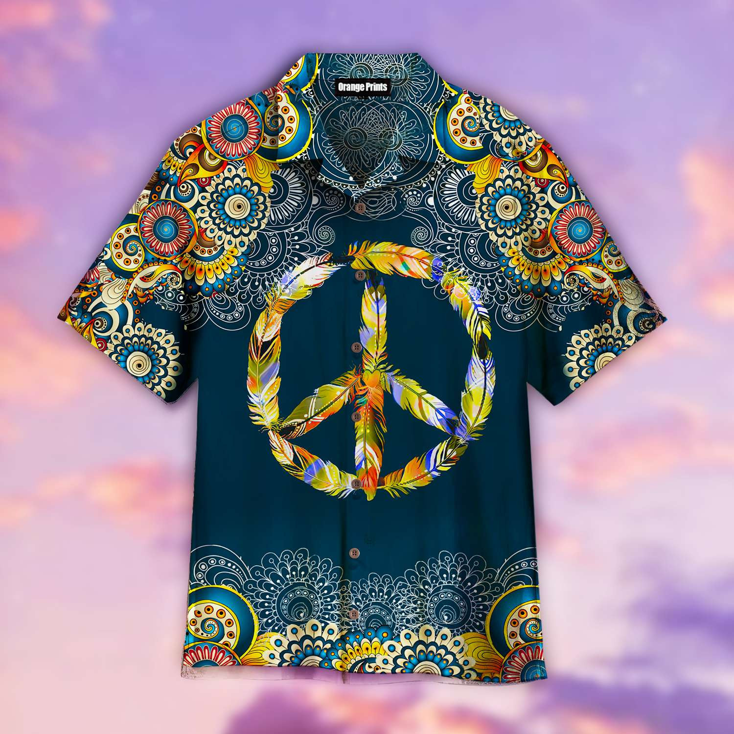 Feather Peace Sign Hawaiian Shirt