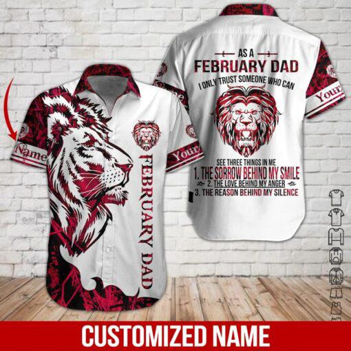 February Dad Personalized Hawaiian Shirt