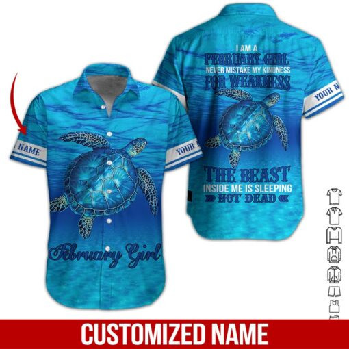 February Girl Personalized Hawaiian Shirt