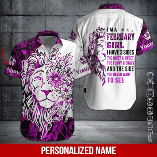 February Girl Personalized Hawaiian Shirt