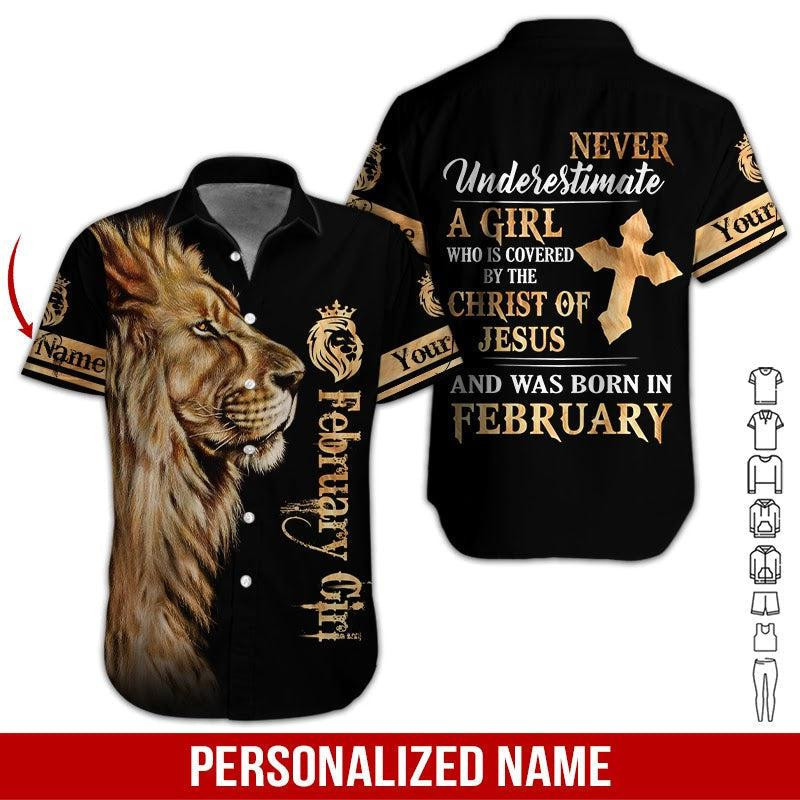 February Girl Personalized Hawaiian Shirt
