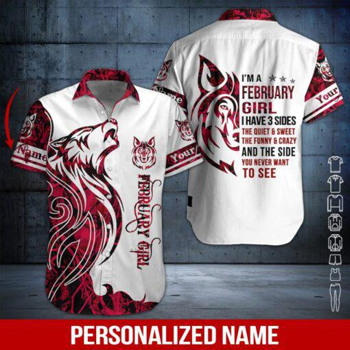 February Girl Personalized Hawaiian Shirt