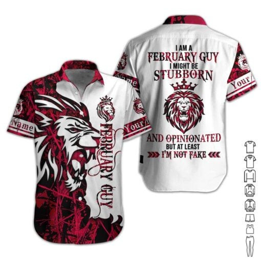 February Guy Personalized Hawaiian Shirt