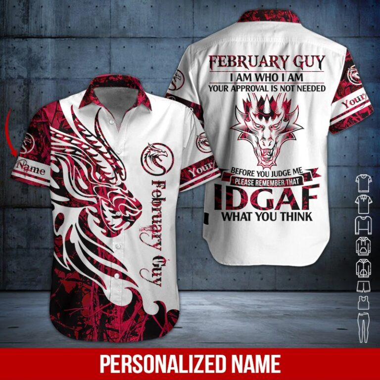 February Guy Personalized Hawaiian Shirt