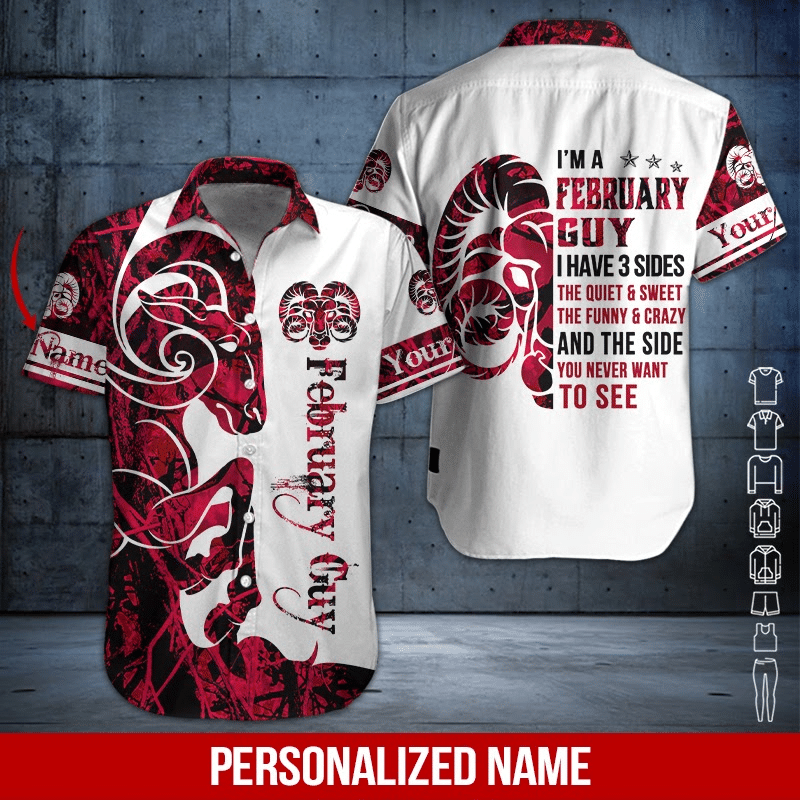 February Guy Personalized Hawaiian Shirt